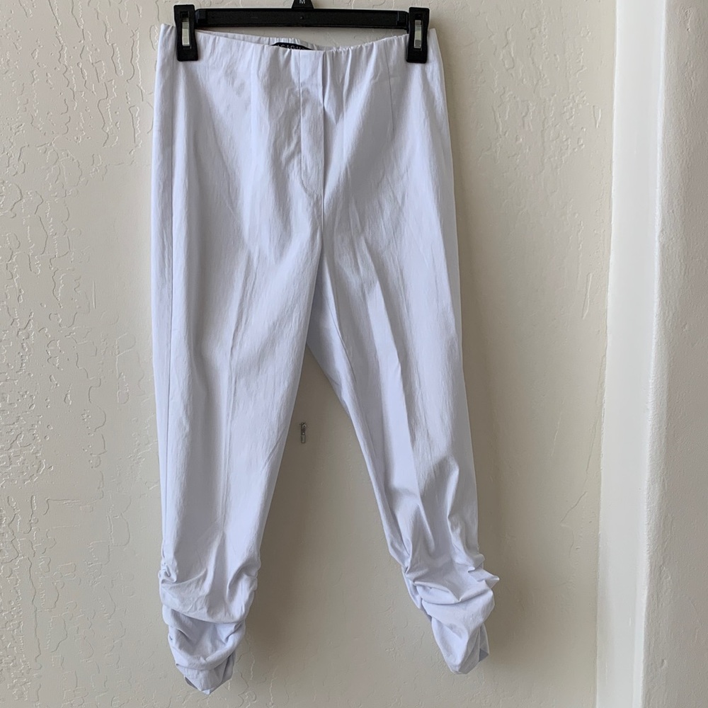 Insight White Gathered Pants